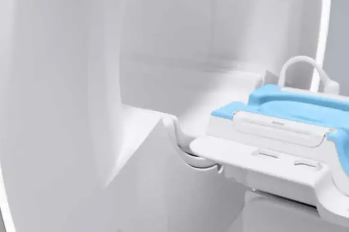 close up of mri machine