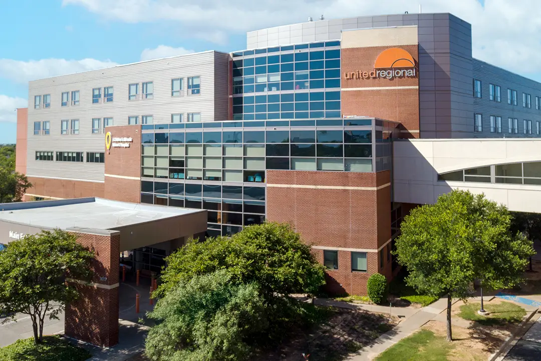 hospital wichita falls high angle main entrance
