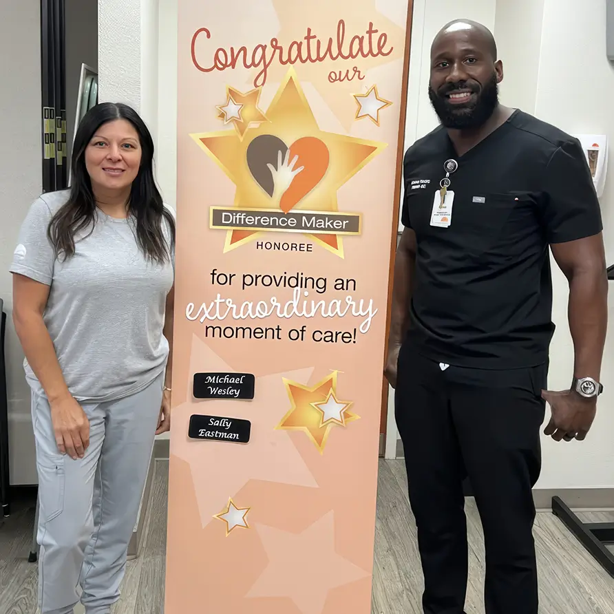 sally-eastman-and-michael-wesley-with-sunshine-award