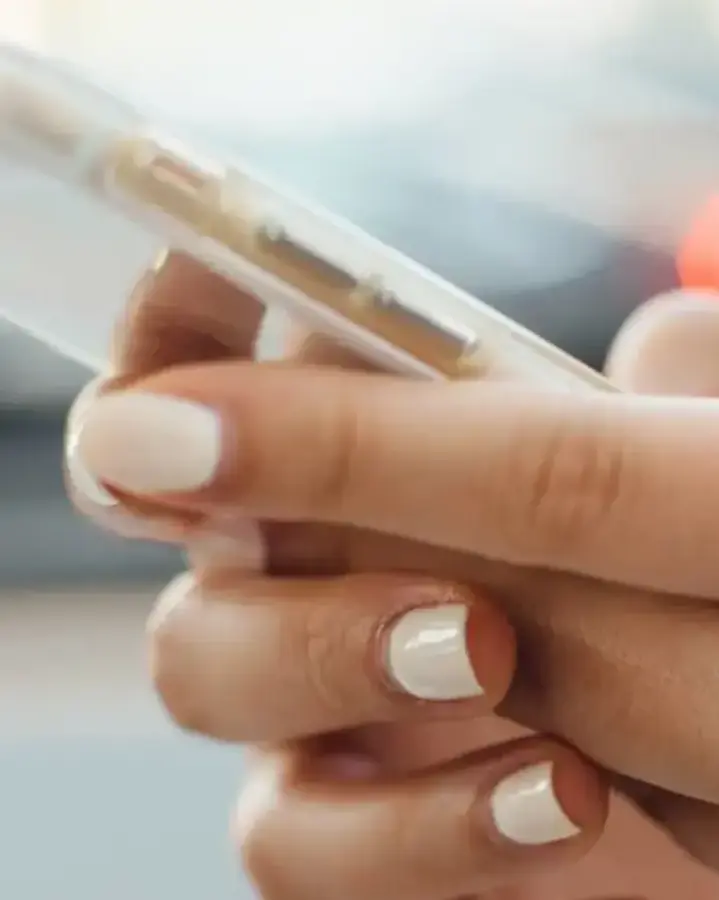 woman using her cell phone